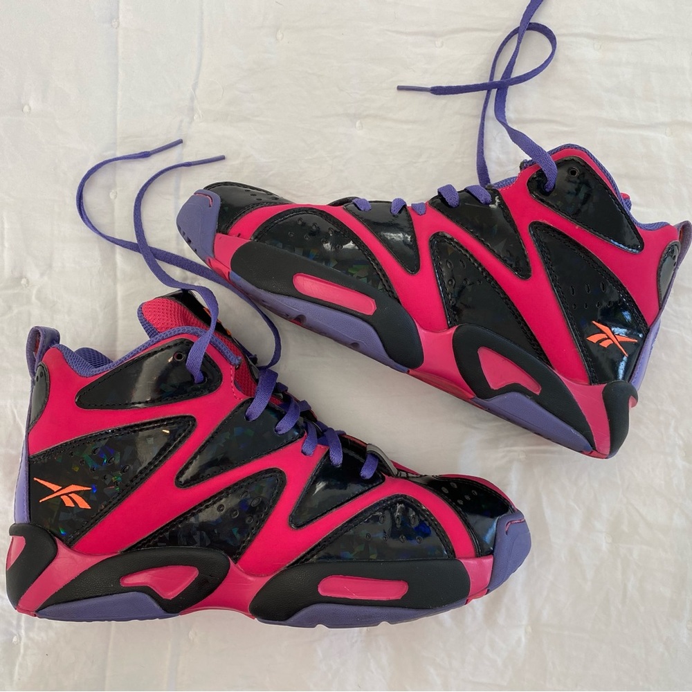 Reebok Kamikaze Holographic Black Rainbow Sneakers Men’s 5.5 Women’s 7-7.5